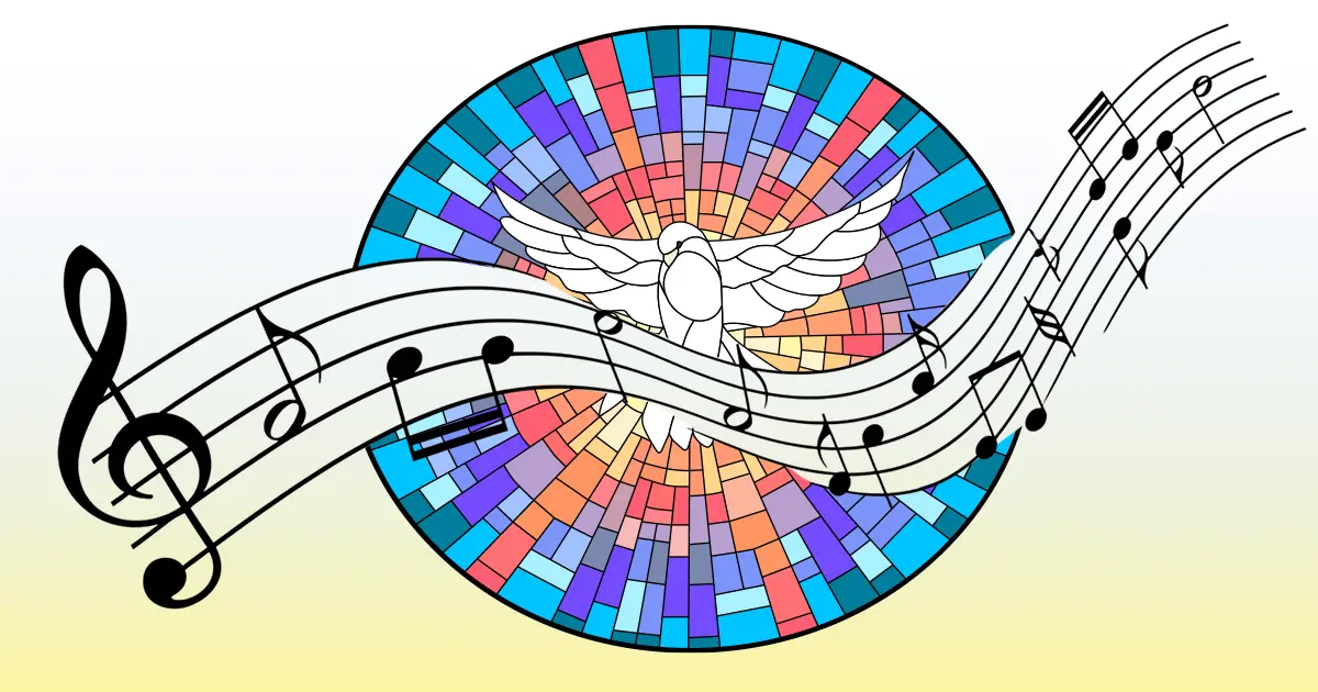 St. Andrews Dove and music notes